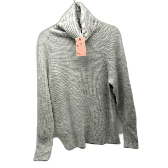 Quince Sweaters - Quince Womens Light Gray Baby Alpaca Wool Turtleneck Sweater Size M NWT